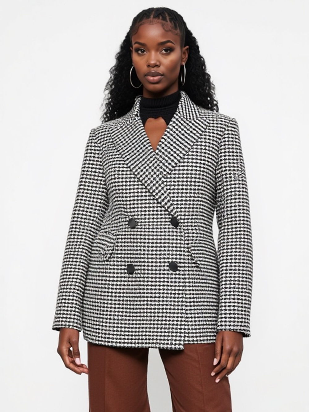 New Veronica Beard Hutchinson Houndstooth Dickey Jacket Size 10